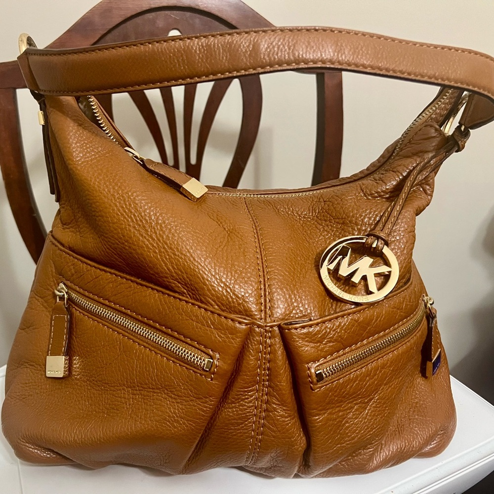 Michael Kors Brown Leather Hobo Bag, barely used, luxurious